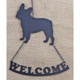 FRENCH BULLDOG WELCOME SIGN